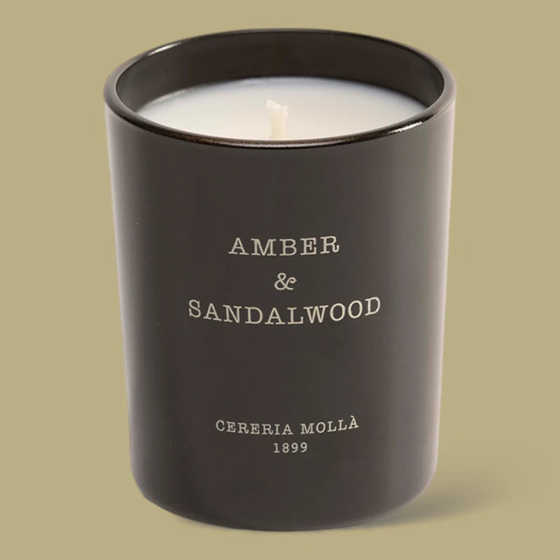Amber und Sandalwood Kerze Cereria Molla
