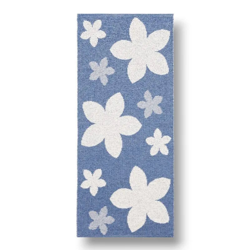 Flower Blau Teppich Horreds Mattan