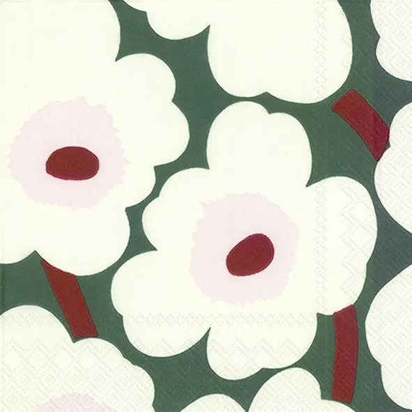 UNIKKO green cream Marimekko Lunch Serviette