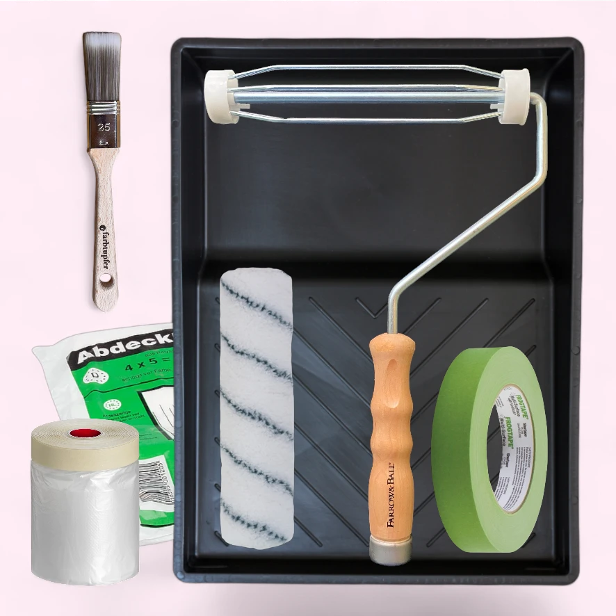 Meine erste Wand Premium Malschale Pinsel Abdeckband