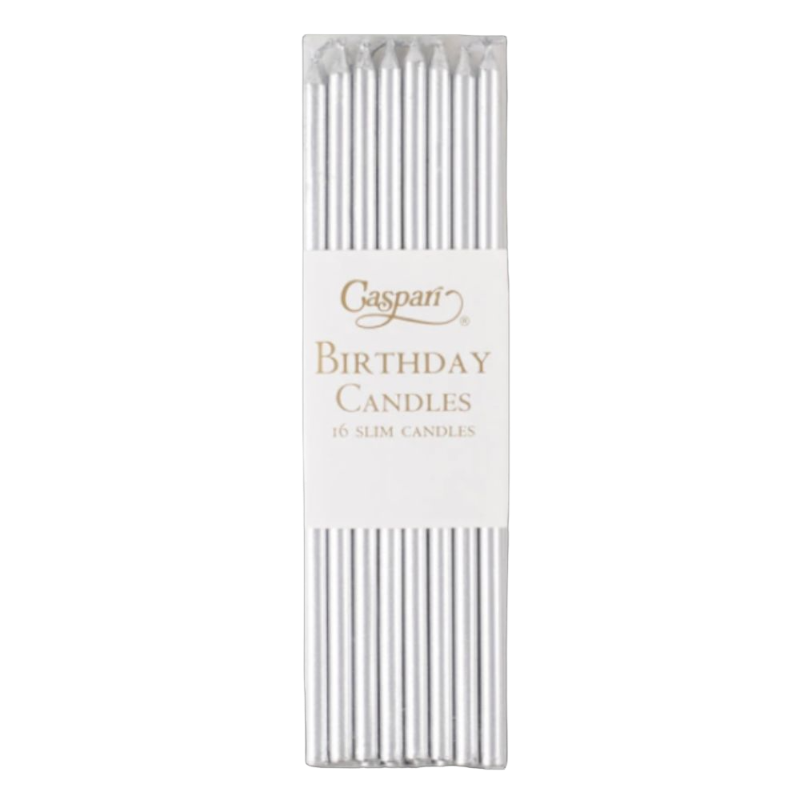 Birthday Candles Geburtstagskerzen Caspari Silber