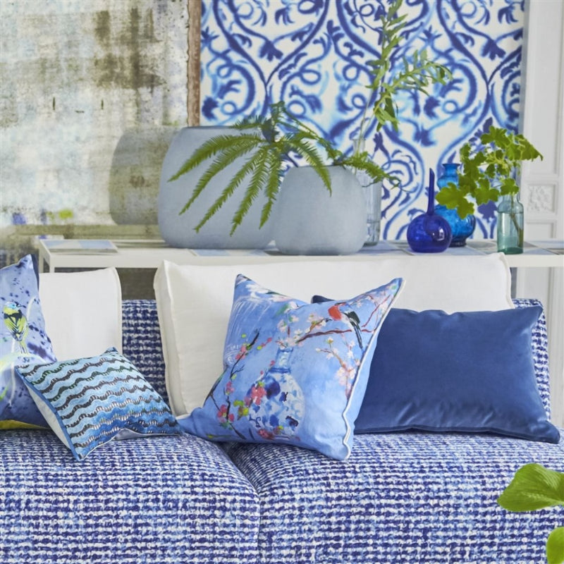 Designers Guild Kissen Istoriato Cobalt Blau