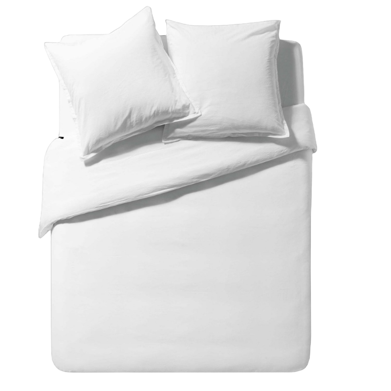 Essix Coton Lave Soft Line Blanc Weiss Bettwäsche 160 x 210 cm
