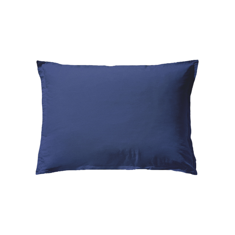 Essix Coton Lave Soft Line Bleu Nuit Dunkelblau Bettwäsche 50 x 70 cm